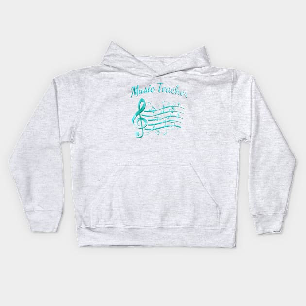 Music Teacher Kids Hoodie by letnothingstopyou